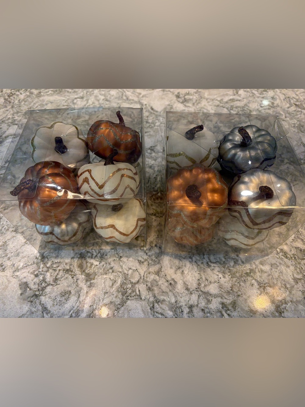 Hyde and Eek Decorative Metallic Mini Pumpkin Set total 16